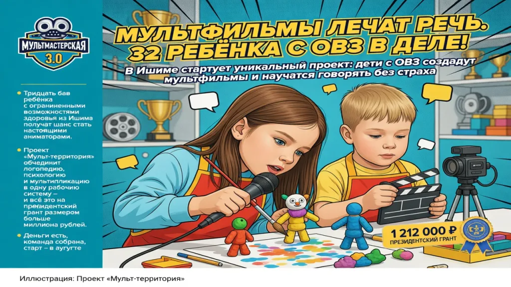 Мультфильмы лечат речь. 32 ребёнка с ОВЗ в деле!